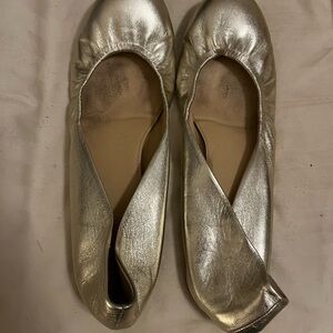 Elegant Silver Women's Ballet Flats